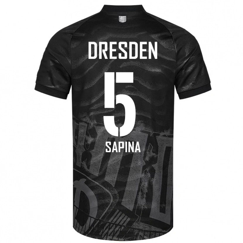 Danxen Dětské Vinko Sapina #5 Černá Šedá Daleko Hráčské Dresy 2025/26 Dres
