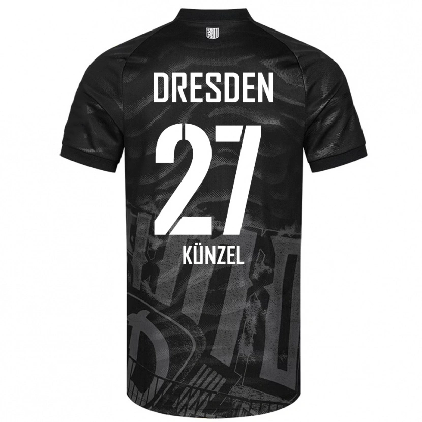 Danxen Dětské Nico Künzel #27 Černá Šedá Daleko Hráčské Dresy 2025/26 Dres
