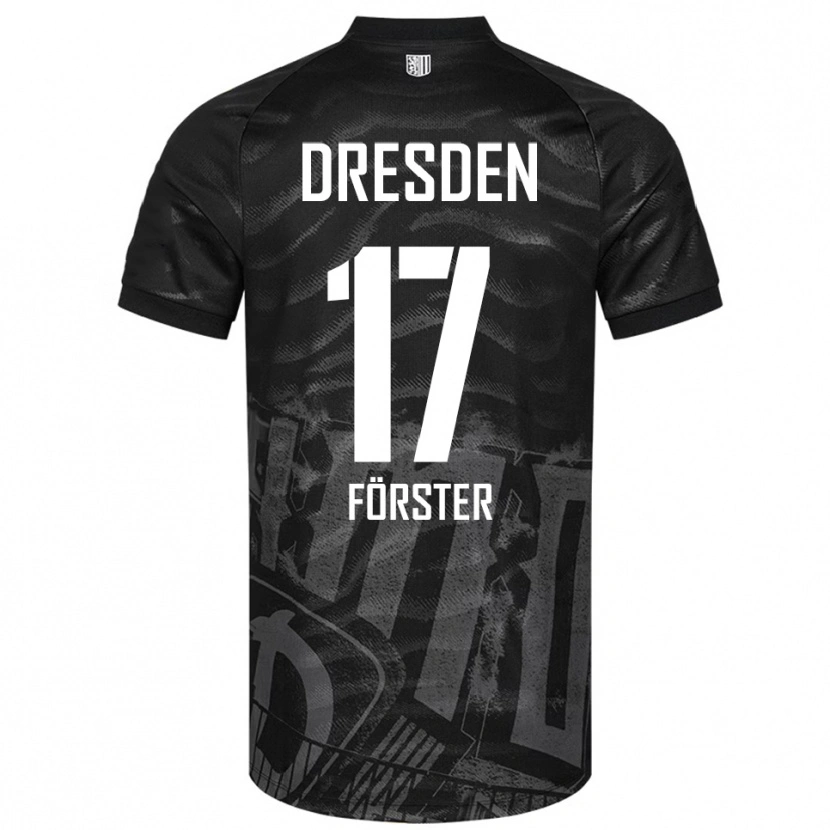 Danxen Dětské Collin Förster #17 Černá Šedá Daleko Hráčské Dresy 2025/26 Dres