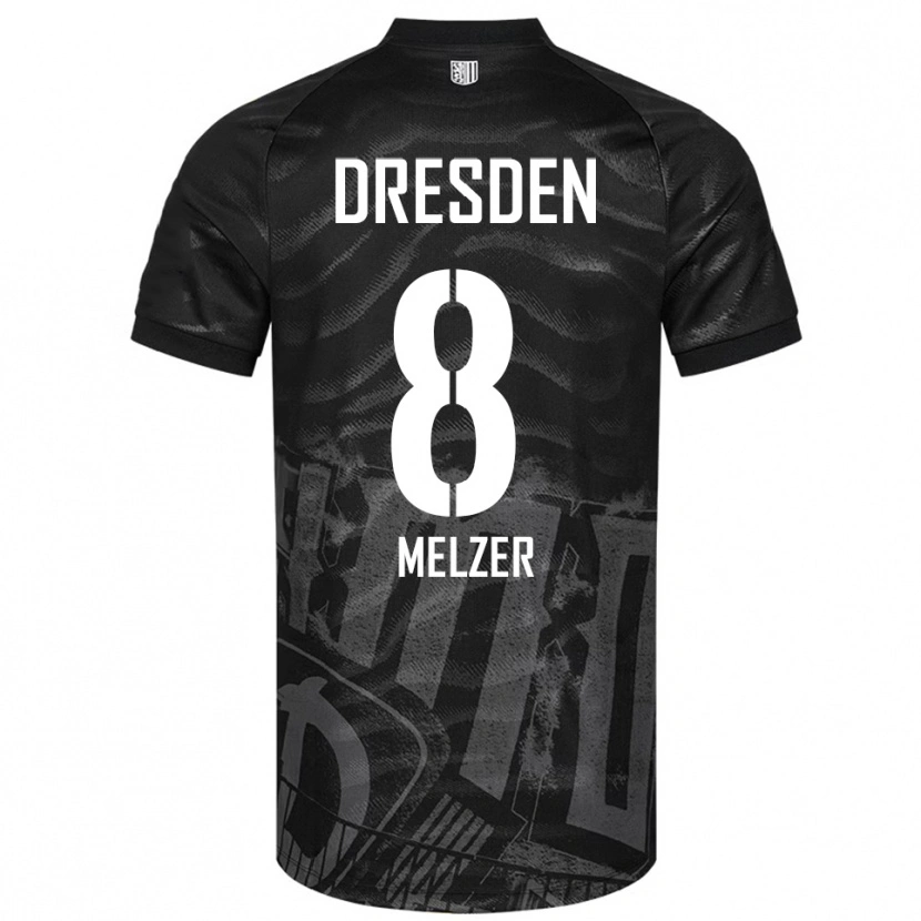 Danxen Dětské Otto Melzer #8 Černá Šedá Daleko Hráčské Dresy 2025/26 Dres