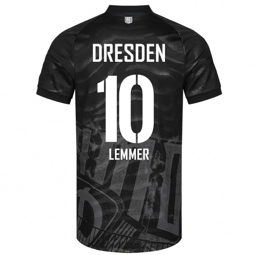 Danxen Dětské Jakob Lemmer #10 Černá Šedá Daleko Hráčské Dresy 2025/26 Dres