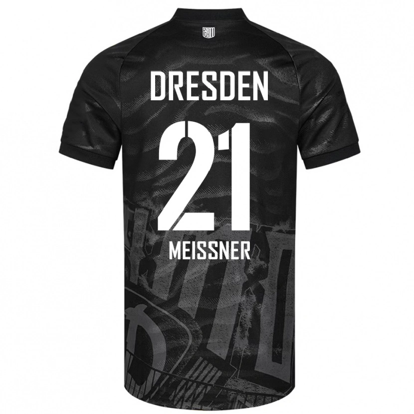 Danxen Dětské Robin Meißner #21 Černá Šedá Daleko Hráčské Dresy 2025/26 Dres