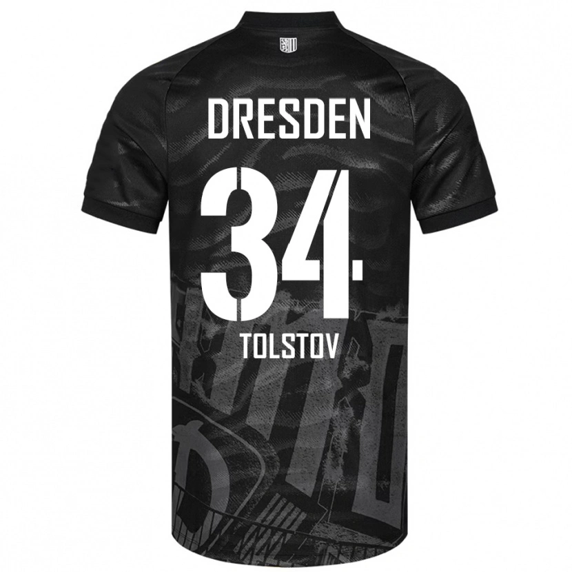 Danxen Dětské Maik Tolstov #34 Černá Šedá Daleko Hráčské Dresy 2025/26 Dres