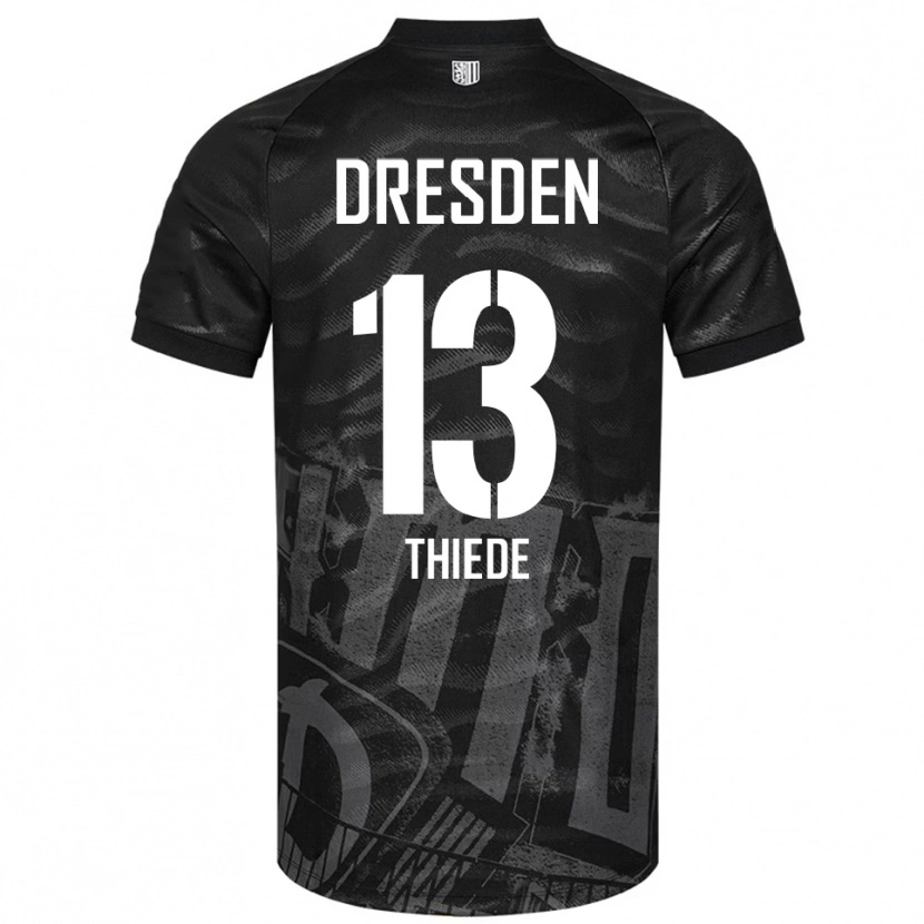 Danxen Dětské Tristan Thiede #13 Černá Šedá Daleko Hráčské Dresy 2025/26 Dres