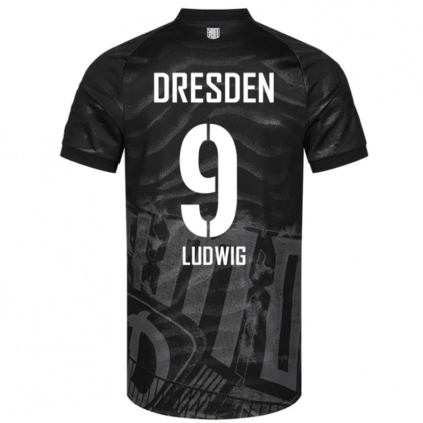 Danxen Dětské Yannis Ludwig #9 Černá Šedá Daleko Hráčské Dresy 2025/26 Dres
