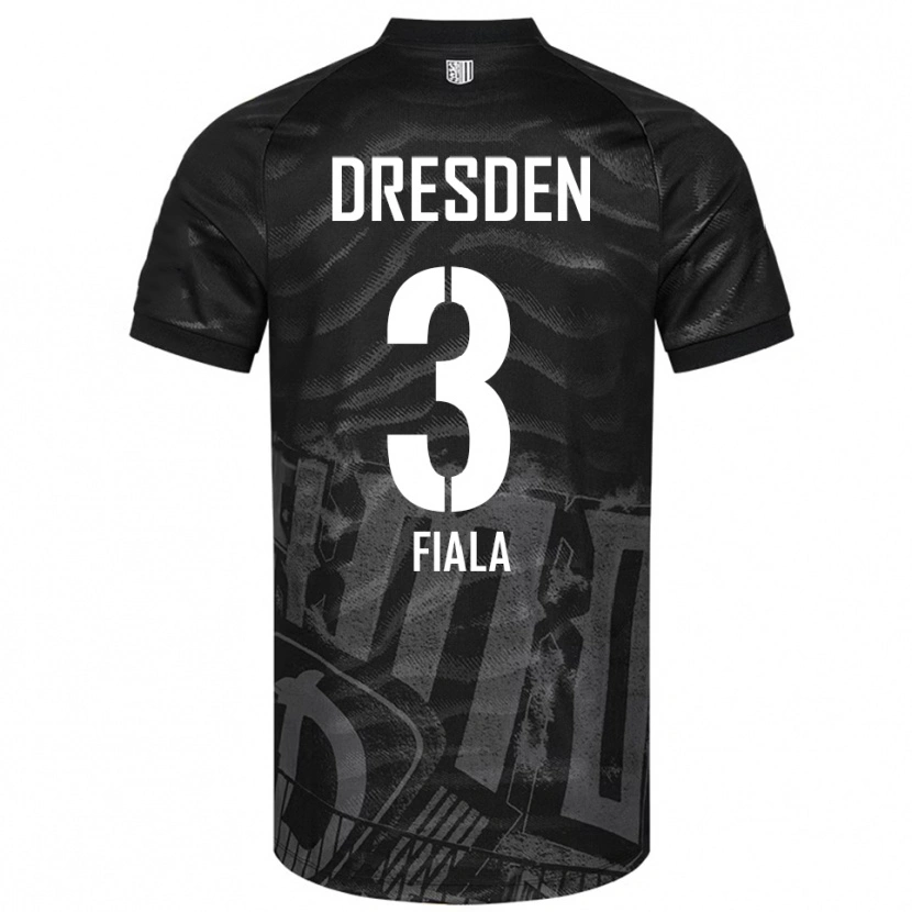 Danxen Dětské Matej Fiala #3 Černá Šedá Daleko Hráčské Dresy 2025/26 Dres