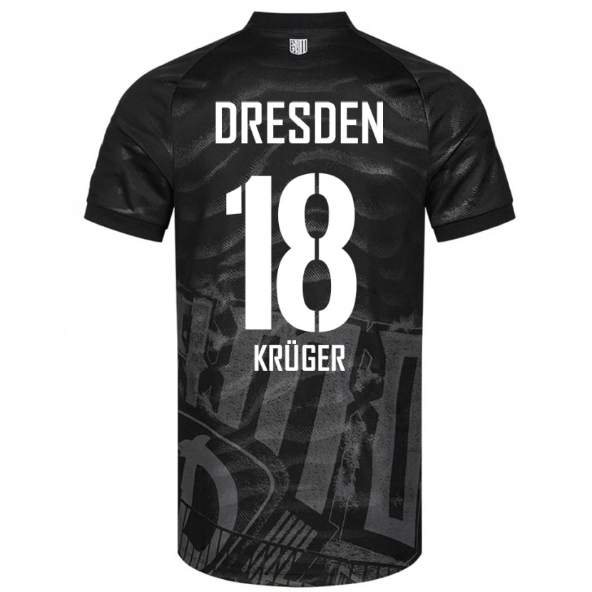 Danxen Dětské Kevin Krüger #18 Černá Šedá Daleko Hráčské Dresy 2025/26 Dres