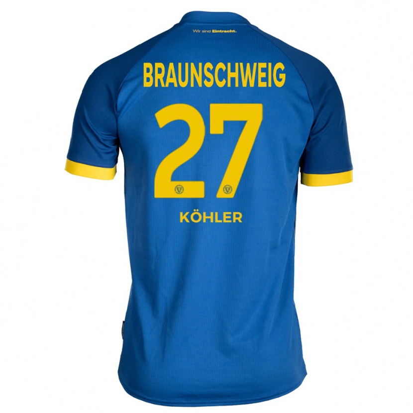 Danxen Dětské Sven Köhler #27 Královská Modrá Žlutá Daleko Hráčské Dresy 2025/26 Dres