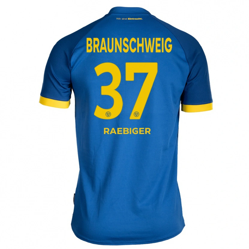 Danxen Dětské Sidney Raebiger #37 Královská Modrá Žlutá Daleko Hráčské Dresy 2025/26 Dres