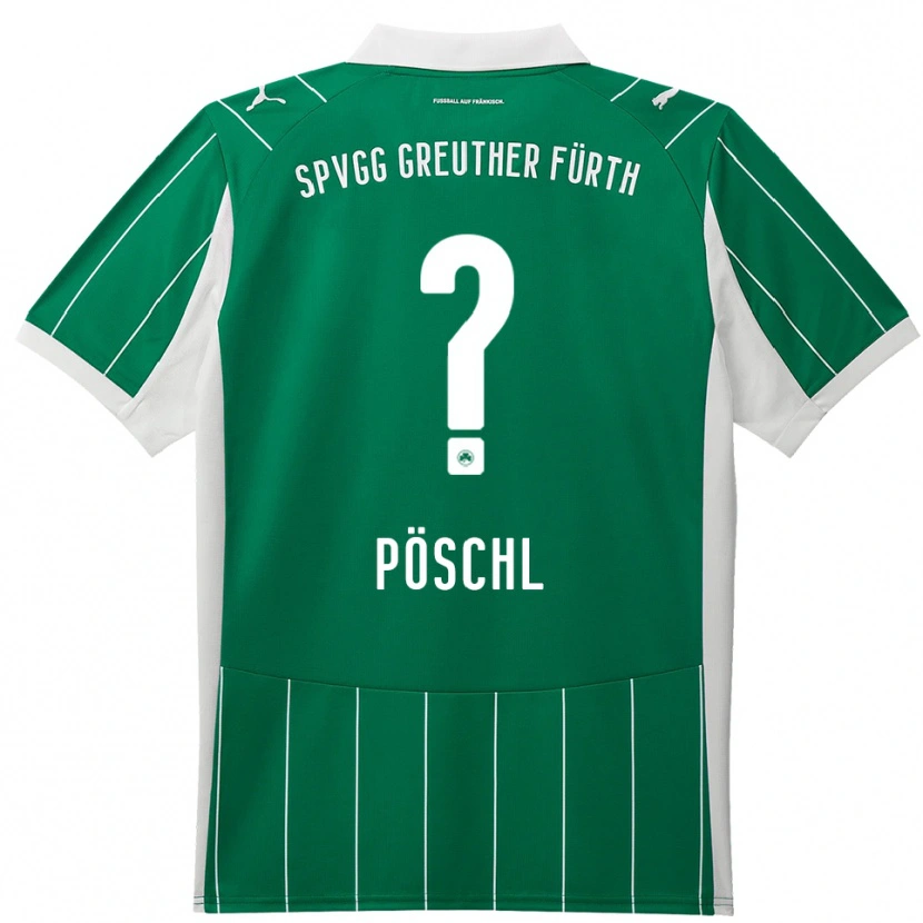 Danxen Dětské Katja Pöschl #0 Zelená Bílá Daleko Hráčské Dresy 2025/26 Dres