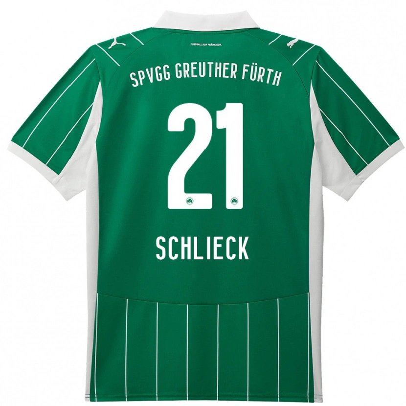 Danxen Dětské Timo Schlieck #21 Zelená Bílá Daleko Hráčské Dresy 2025/26 Dres