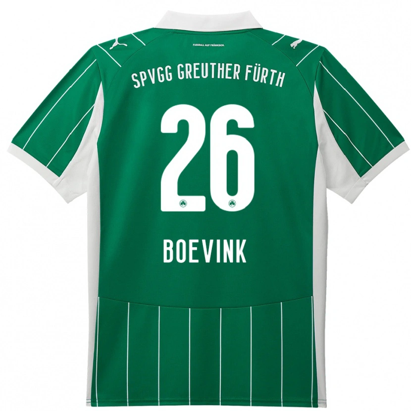 Danxen Dětské Pelle Boevink #26 Zelená Bílá Daleko Hráčské Dresy 2025/26 Dres