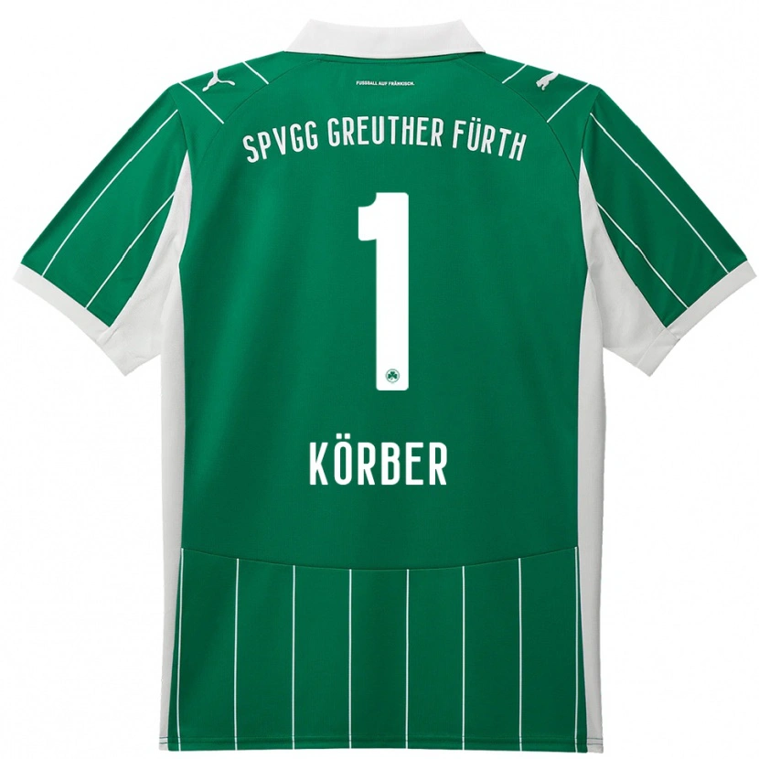 Danxen Dětské Nils Körber #1 Zelená Bílá Daleko Hráčské Dresy 2025/26 Dres