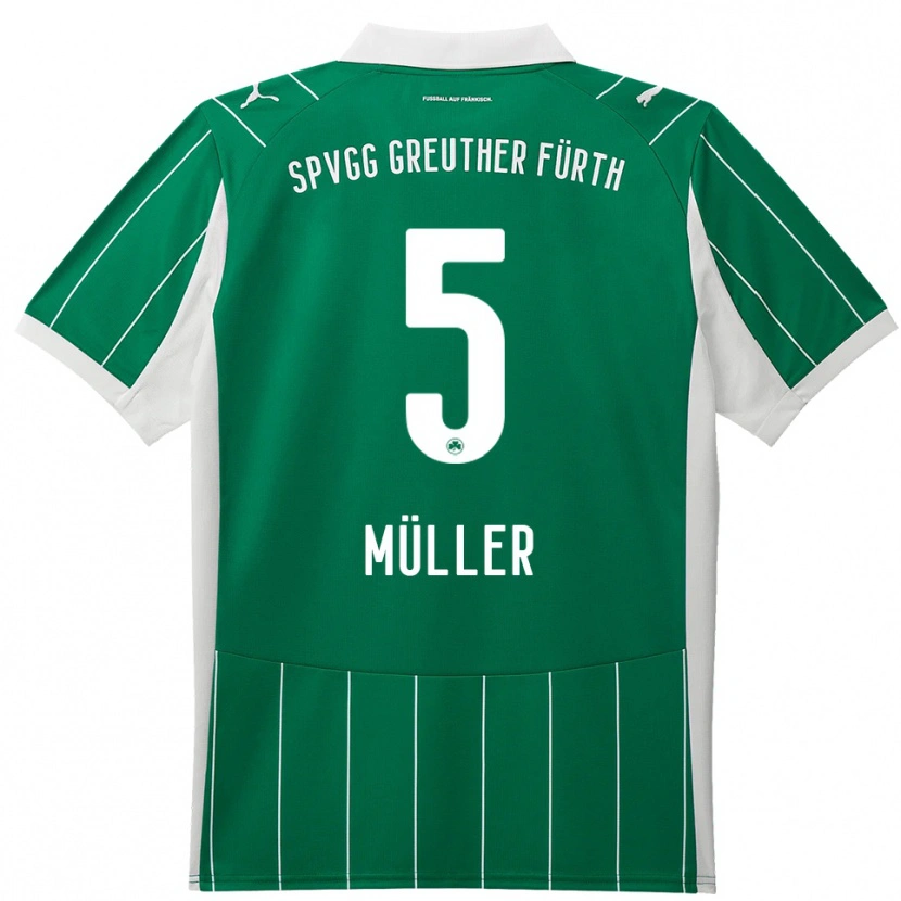 Danxen Dětské Linus Müller #5 Zelená Bílá Daleko Hráčské Dresy 2025/26 Dres