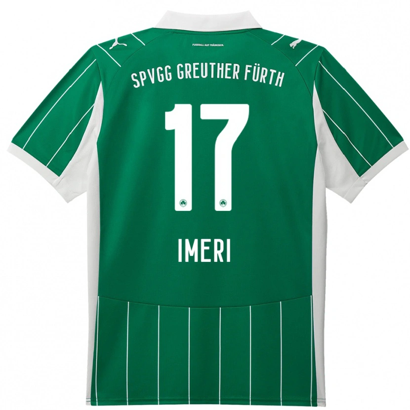 Danxen Dětské Adem Imeri #17 Zelená Bílá Daleko Hráčské Dresy 2025/26 Dres