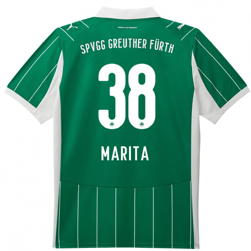Danxen Dětské Raul Marita #38 Zelená Bílá Daleko Hráčské Dresy 2025/26 Dres