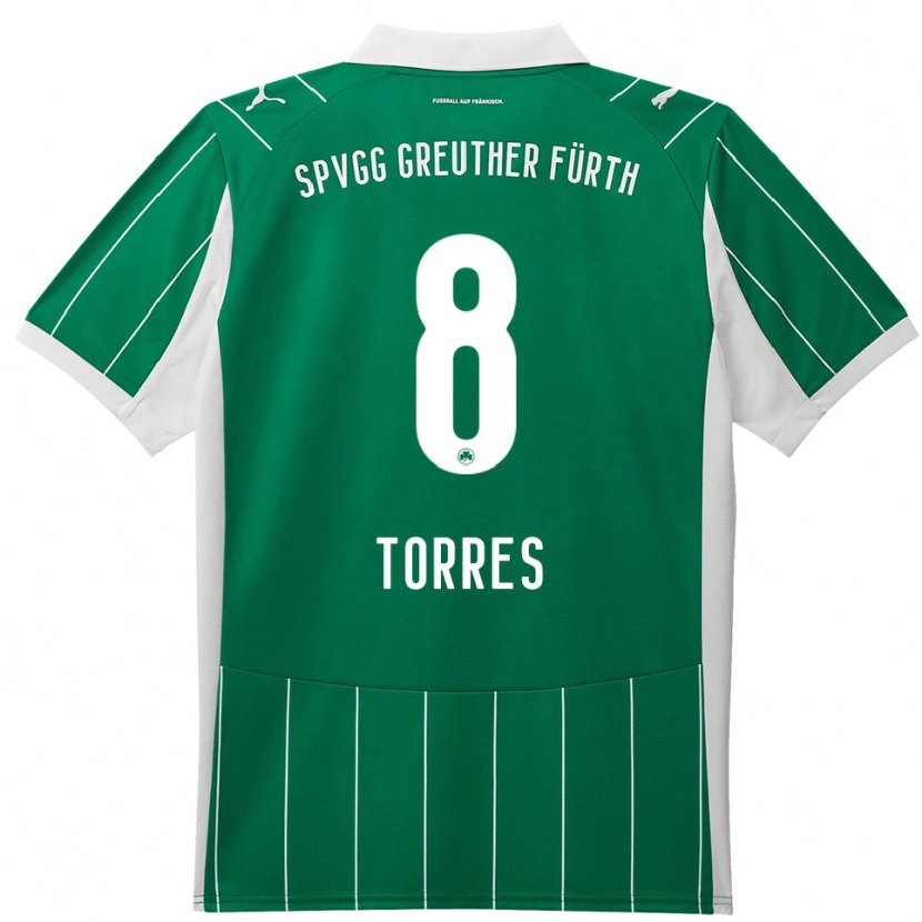 Danxen Dětské Lucas Torres #8 Zelená Bílá Daleko Hráčské Dresy 2025/26 Dres
