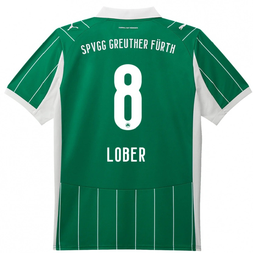 Danxen Dětské Jannik Lober #8 Zelená Bílá Daleko Hráčské Dresy 2025/26 Dres