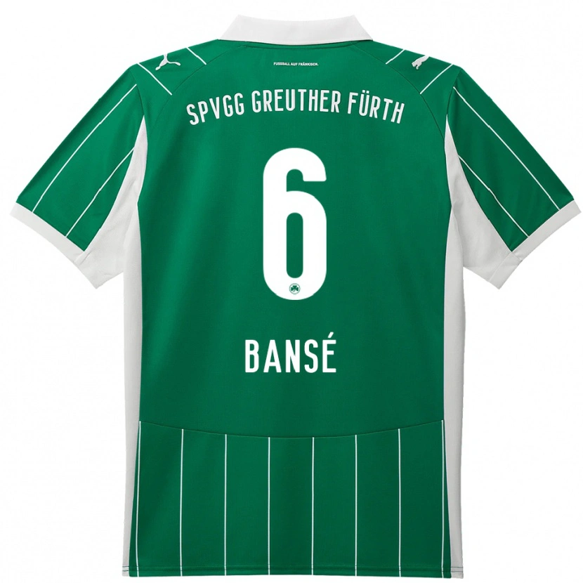 Danxen Dětské Sacha Bansé #6 Zelená Bílá Daleko Hráčské Dresy 2025/26 Dres