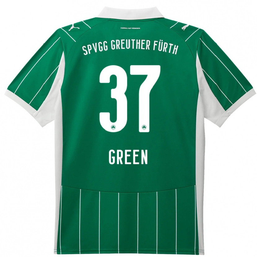 Danxen Dětské Julian Green #37 Zelená Bílá Daleko Hráčské Dresy 2025/26 Dres