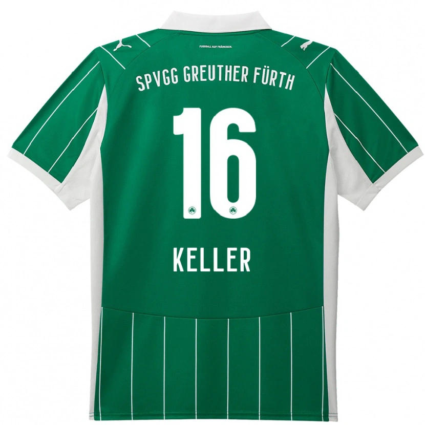 Danxen Dětské Aaron Keller #16 Zelená Bílá Daleko Hráčské Dresy 2025/26 Dres
