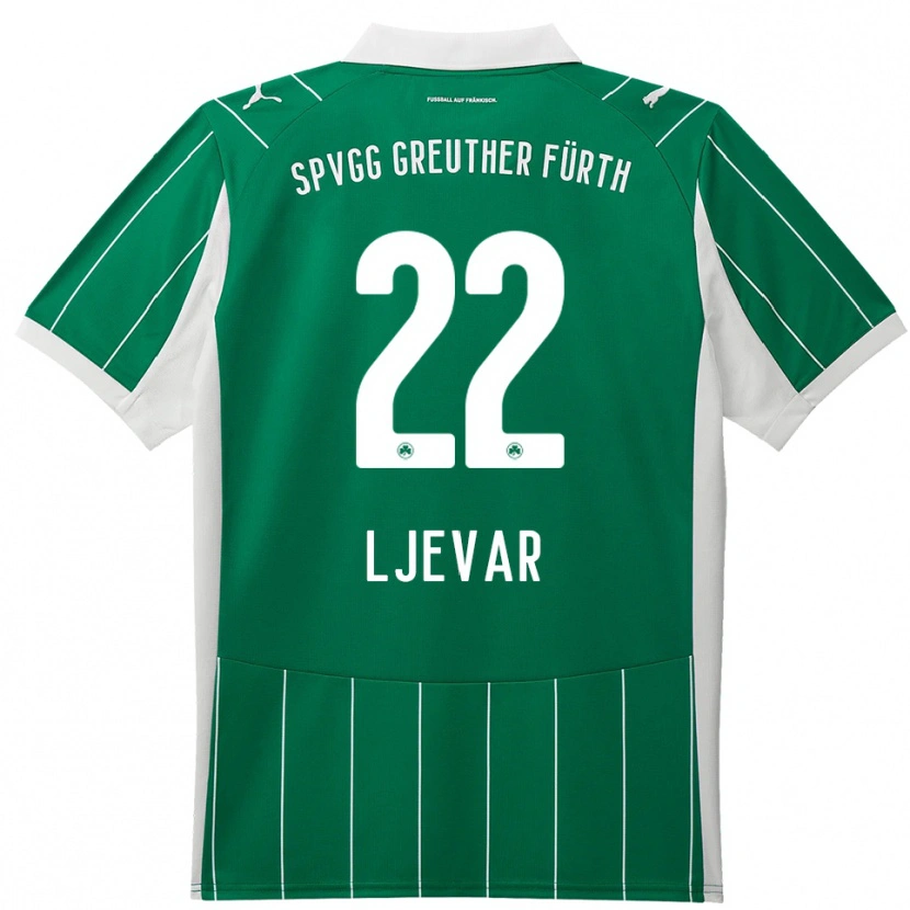 Danxen Dětské Nico Ljevar #22 Zelená Bílá Daleko Hráčské Dresy 2025/26 Dres