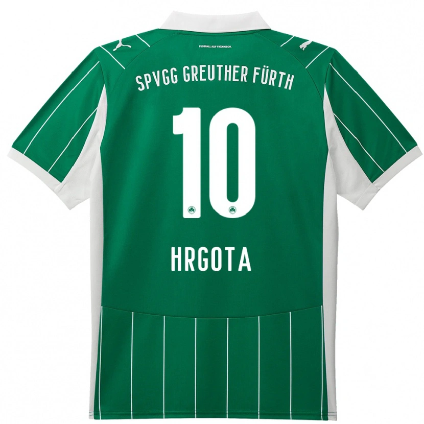 Danxen Dětské Branimir Hrgota #10 Zelená Bílá Daleko Hráčské Dresy 2025/26 Dres
