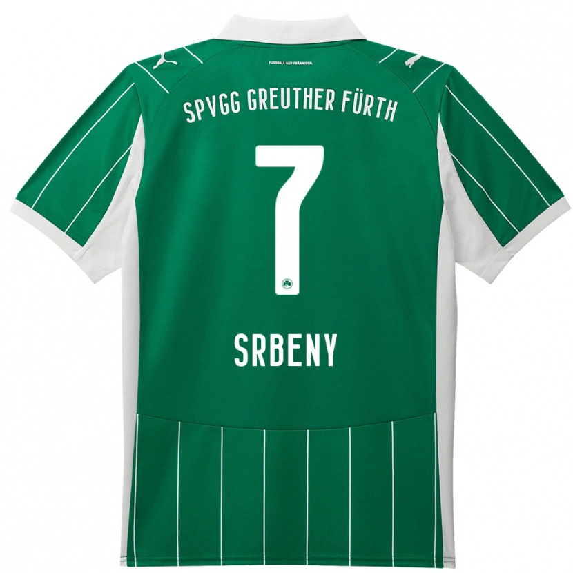 Danxen Dětské Dennis Srbeny #7 Zelená Bílá Daleko Hráčské Dresy 2025/26 Dres