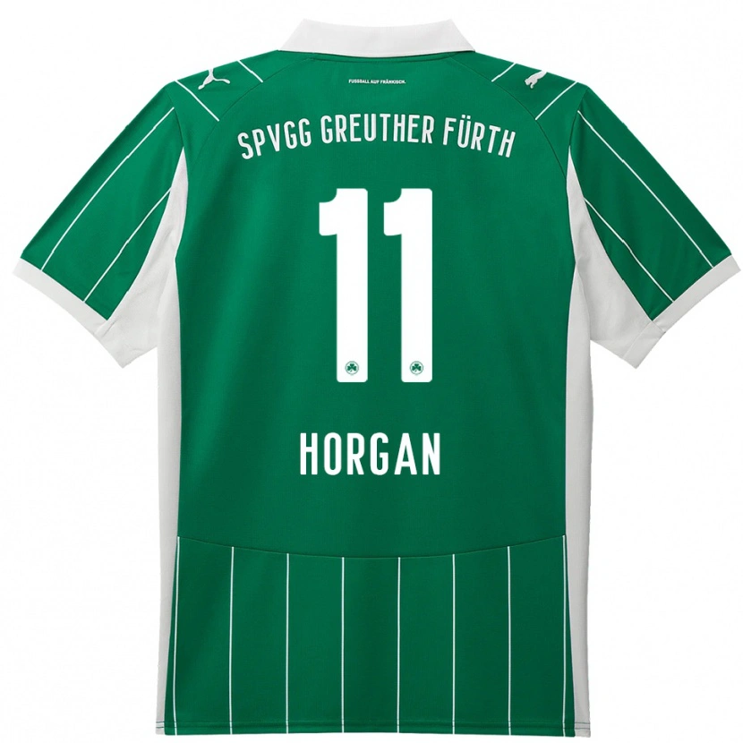 Danxen Dětské Finn Horgan #11 Zelená Bílá Daleko Hráčské Dresy 2025/26 Dres