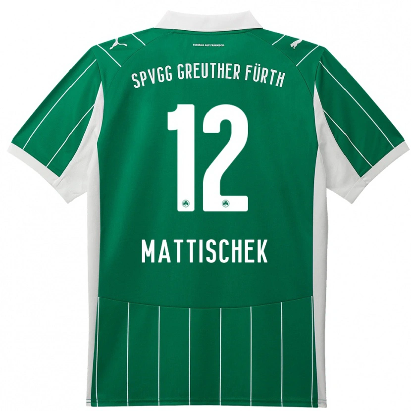 Danxen Dětské Jakob Mattischek #12 Zelená Bílá Daleko Hráčské Dresy 2025/26 Dres