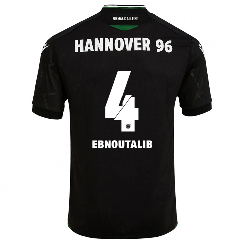Danxen Dětské Ilias Ebnoutalib #4 Černá Zelená Daleko Hráčské Dresy 2025/26 Dres