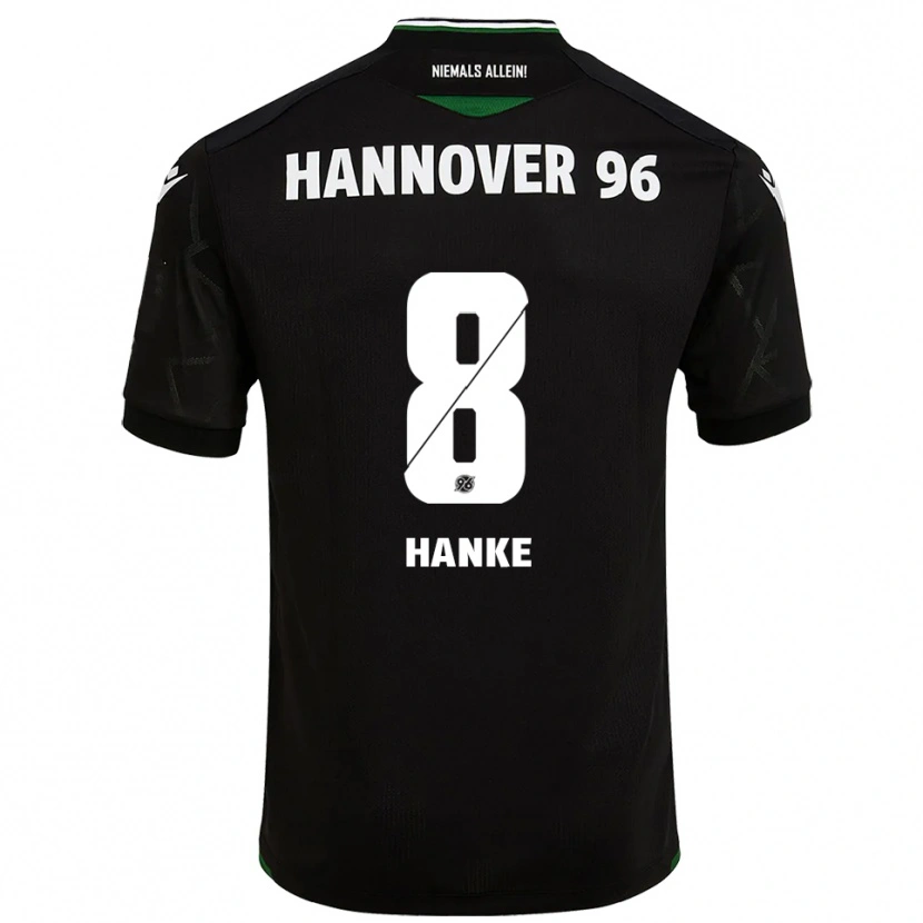 Danxen Dětské Anton Hanke #8 Černá Zelená Daleko Hráčské Dresy 2025/26 Dres