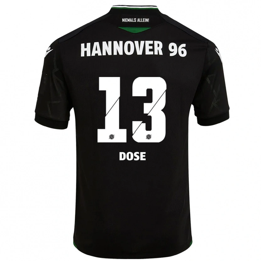 Danxen Dětské Julia Dose #13 Černá Zelená Daleko Hráčské Dresy 2025/26 Dres