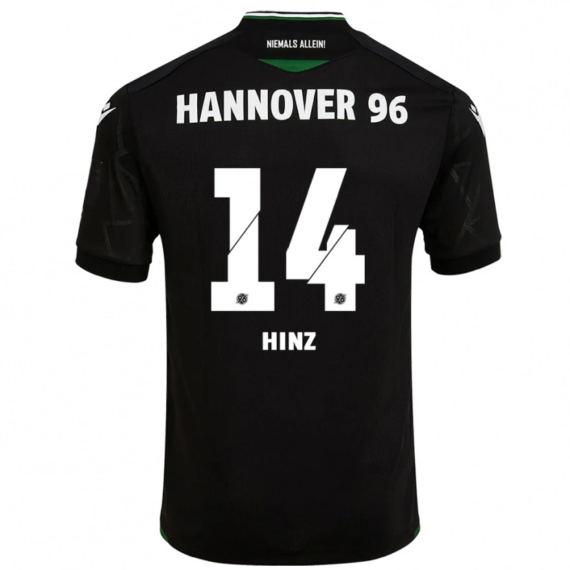 Danxen Dětské Pia Hinz #14 Černá Zelená Daleko Hráčské Dresy 2025/26 Dres