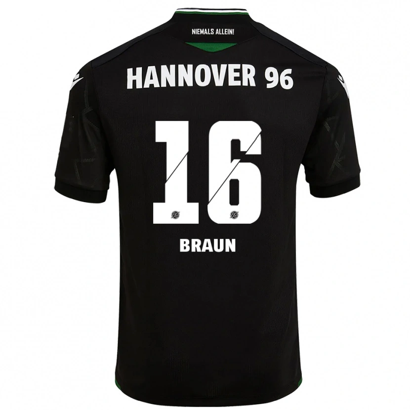 Danxen Dětské Manuel Braun #16 Černá Zelená Daleko Hráčské Dresy 2025/26 Dres