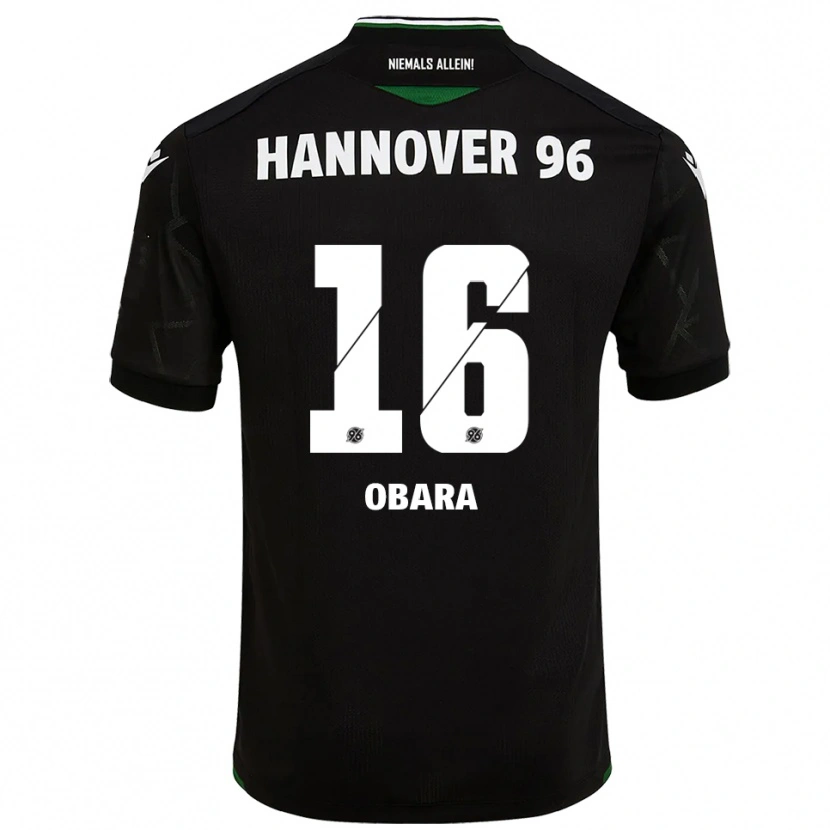 Danxen Dětské Nele Obara #16 Černá Zelená Daleko Hráčské Dresy 2025/26 Dres