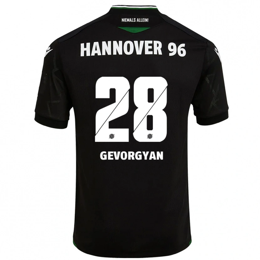 Danxen Dětské Mark Gevorgyan #28 Černá Zelená Daleko Hráčské Dresy 2025/26 Dres