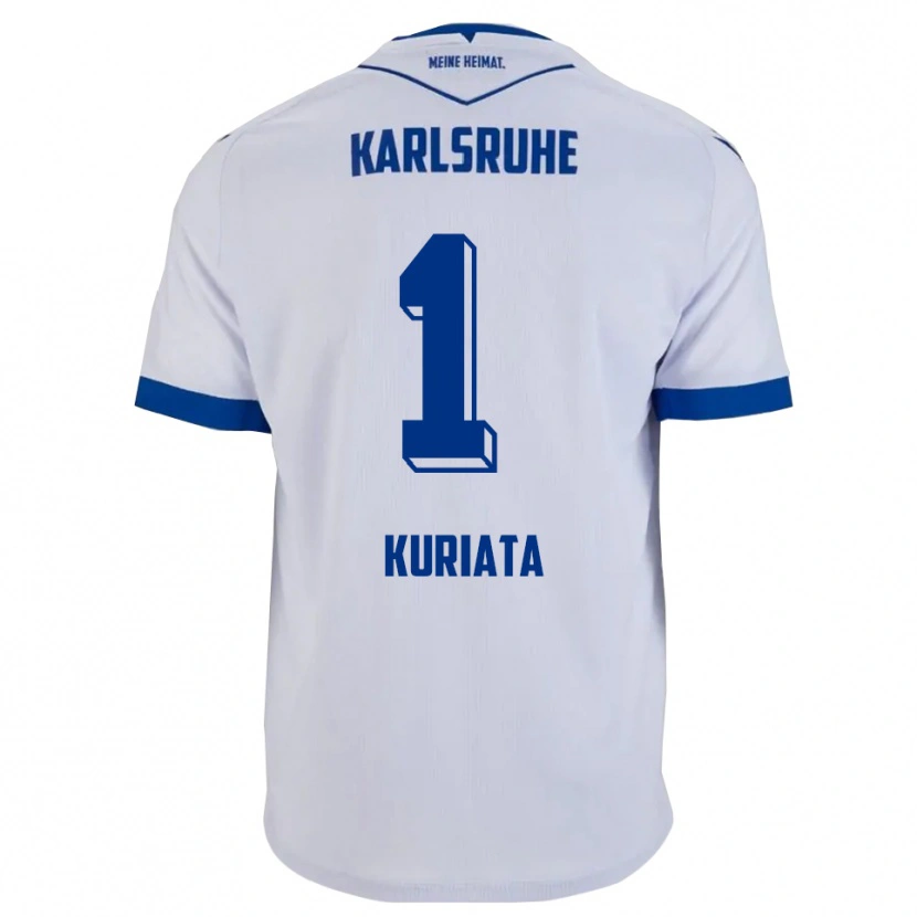 Danxen Dětské Malik Kuriata #1 Bílá Modrá Daleko Hráčské Dresy 2025/26 Dres