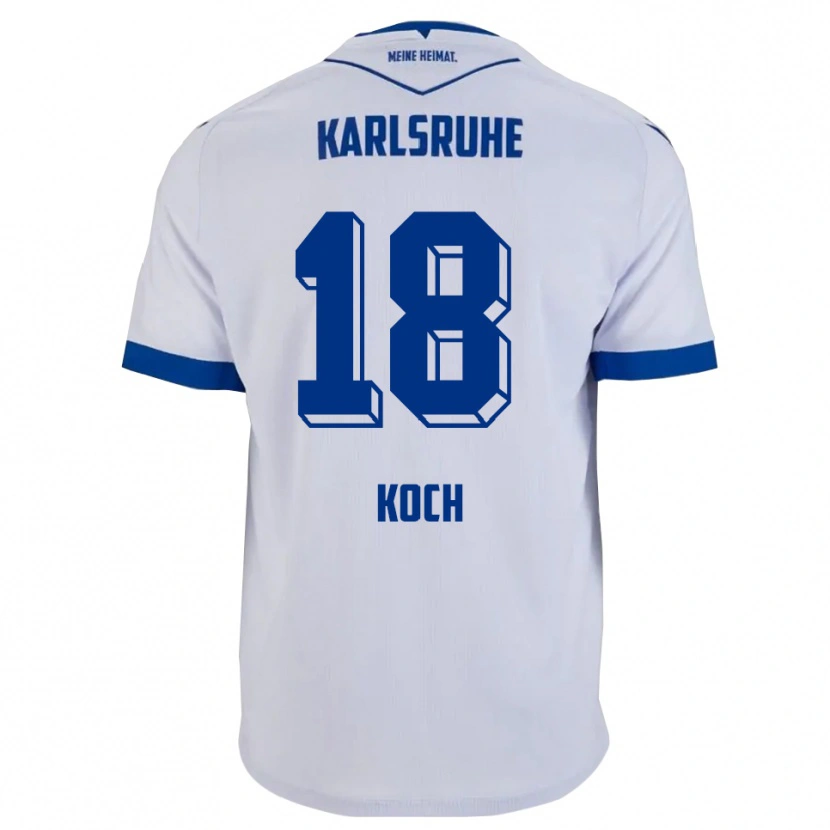 Danxen Dětské Aki Koch #18 Bílá Modrá Daleko Hráčské Dresy 2025/26 Dres