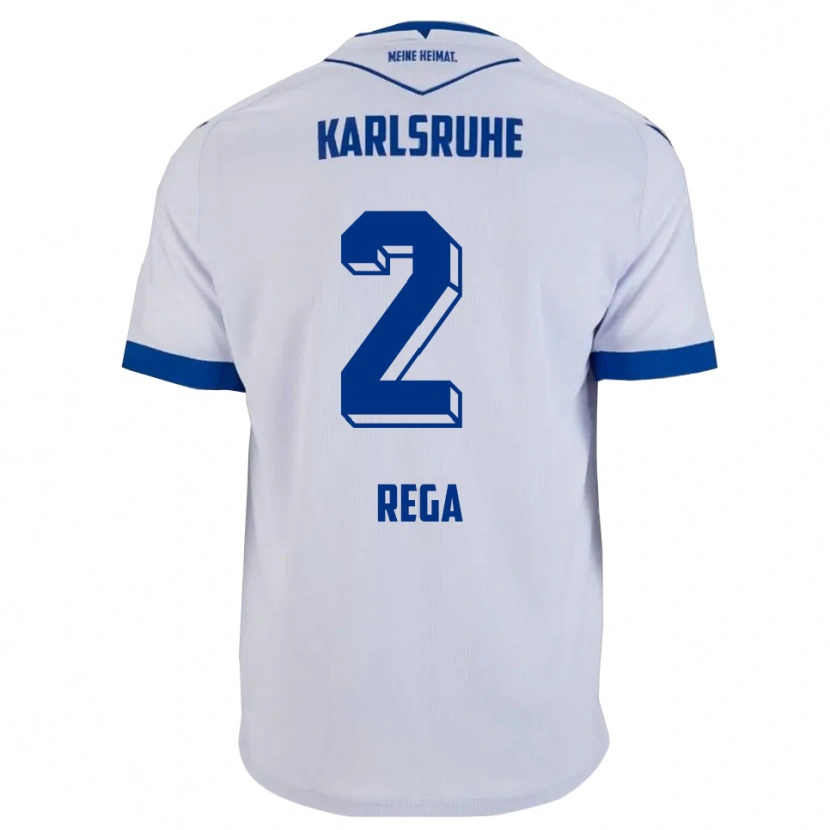 Danxen Dětské Luca Rega #2 Bílá Modrá Daleko Hráčské Dresy 2025/26 Dres