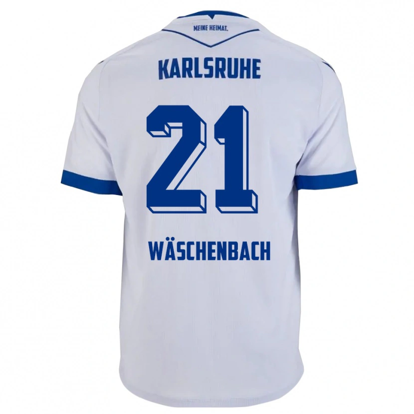 Danxen Dětské Meiko Wäschenbach #21 Bílá Modrá Daleko Hráčské Dresy 2025/26 Dres