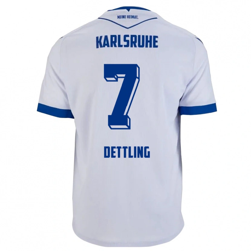 Danxen Dětské Luis Dettling #7 Bílá Modrá Daleko Hráčské Dresy 2025/26 Dres