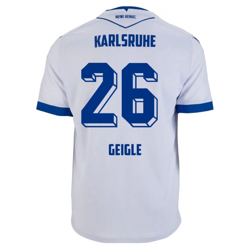 Danxen Dětské Fynn Geigle #26 Bílá Modrá Daleko Hráčské Dresy 2025/26 Dres
