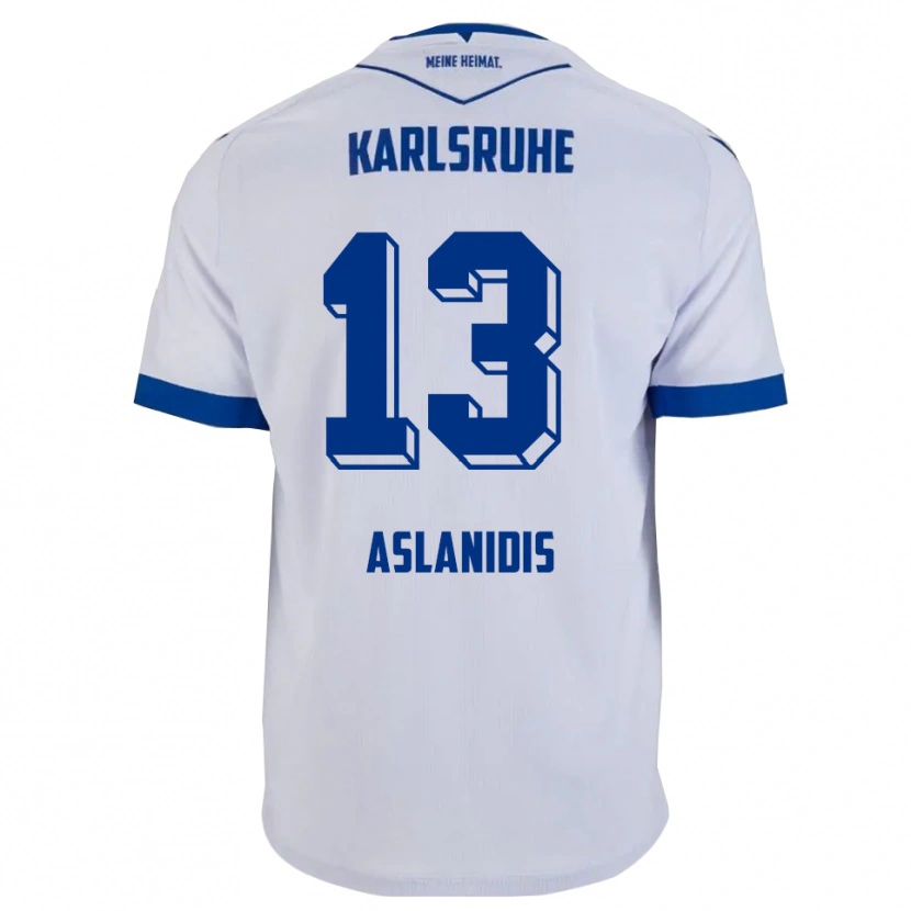 Danxen Dětské Ioannis Aslanidis #13 Bílá Modrá Daleko Hráčské Dresy 2025/26 Dres