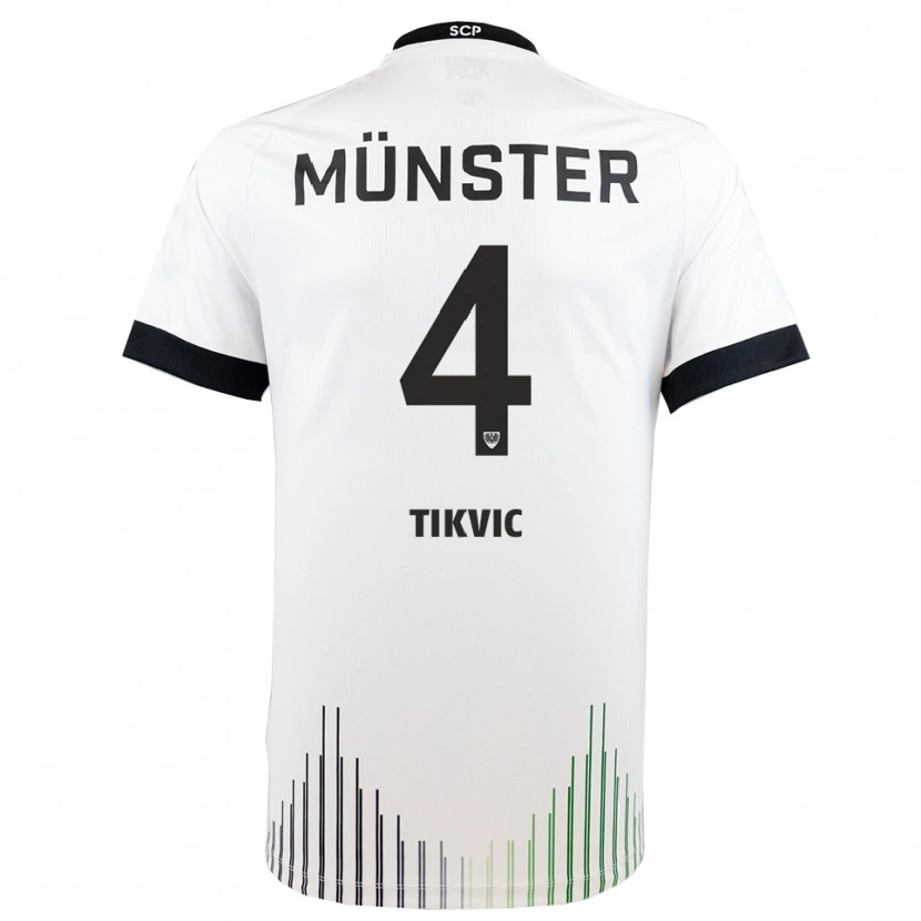 Danxen Dětské Antonio Tikvic #4 Bílá Černá Daleko Hráčské Dresy 2025/26 Dres