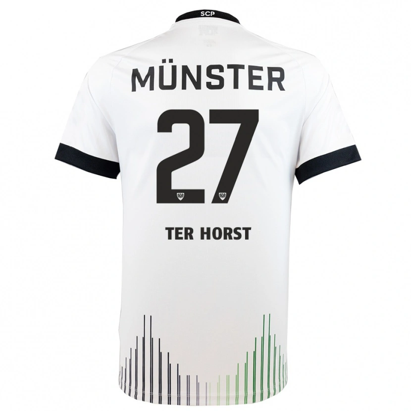 Danxen Dětské Jano Ter Horst #27 Bílá Černá Daleko Hráčské Dresy 2025/26 Dres