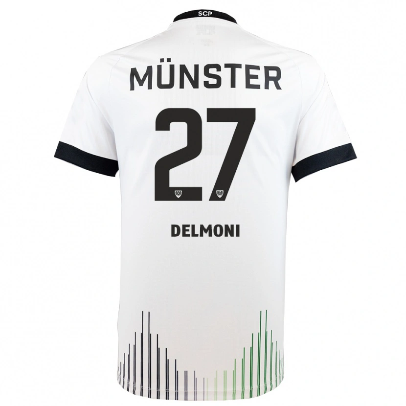 Danxen Dětské Adrian Delmoni #27 Bílá Černá Daleko Hráčské Dresy 2025/26 Dres