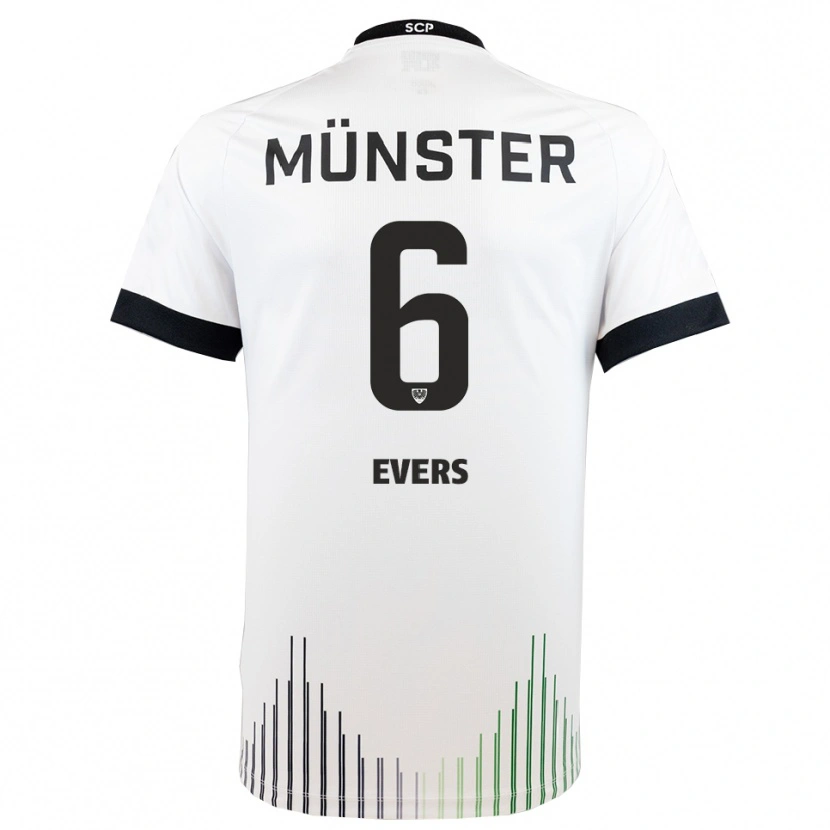 Danxen Dětské Benjamin Evers #6 Bílá Černá Daleko Hráčské Dresy 2025/26 Dres