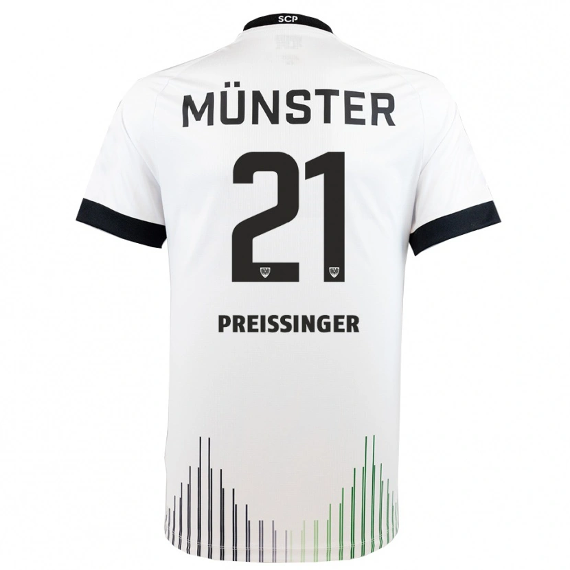 Danxen Dětské Rico Preißinger #21 Bílá Černá Daleko Hráčské Dresy 2025/26 Dres