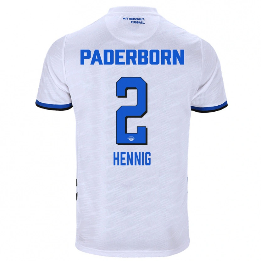 Danxen Dětské Lenny Hennig #2 Bílá Modrá Daleko Hráčské Dresy 2025/26 Dres